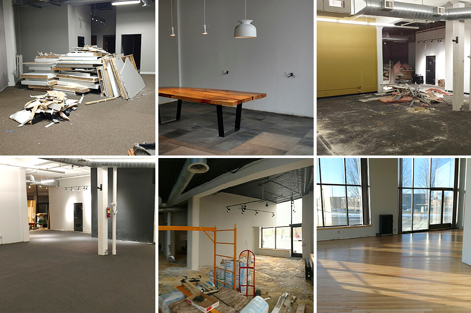 Office remodel of Plaudit's Minneapolis office in 2017