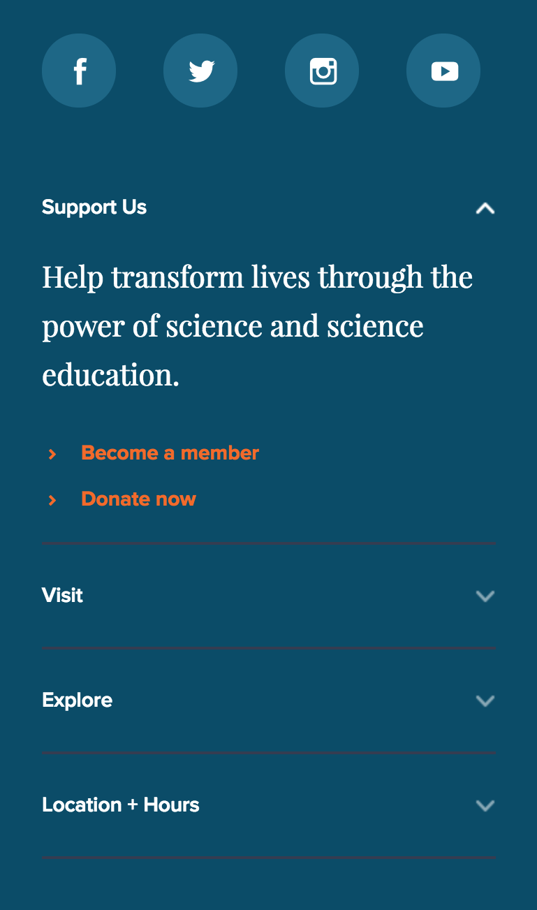 Highlighted next step on mobile website design navigation