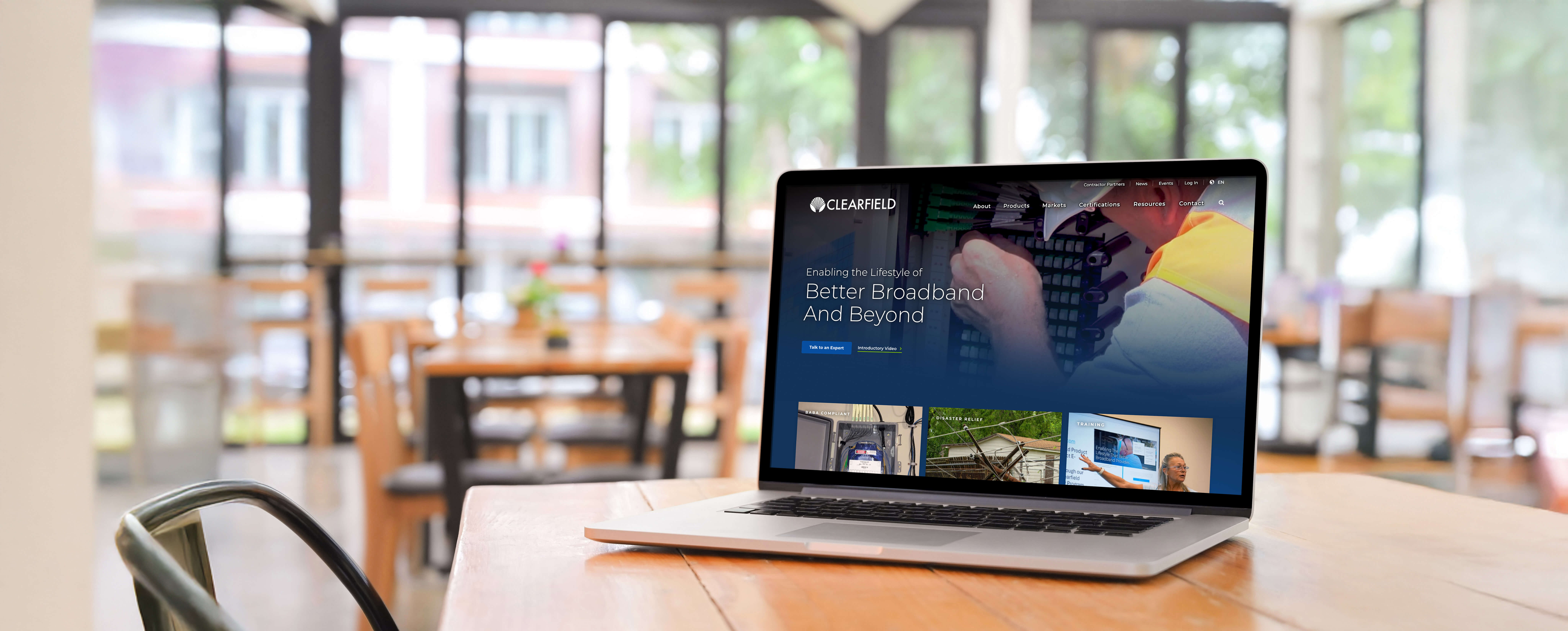 Corporate web design for Clearfield