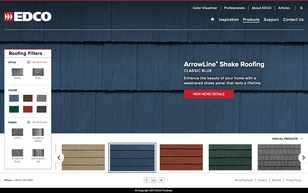 Design of the product browsing interface