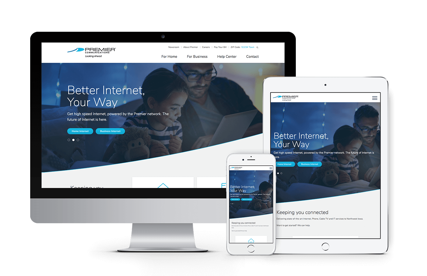 Premier Communications Responsive Web Design